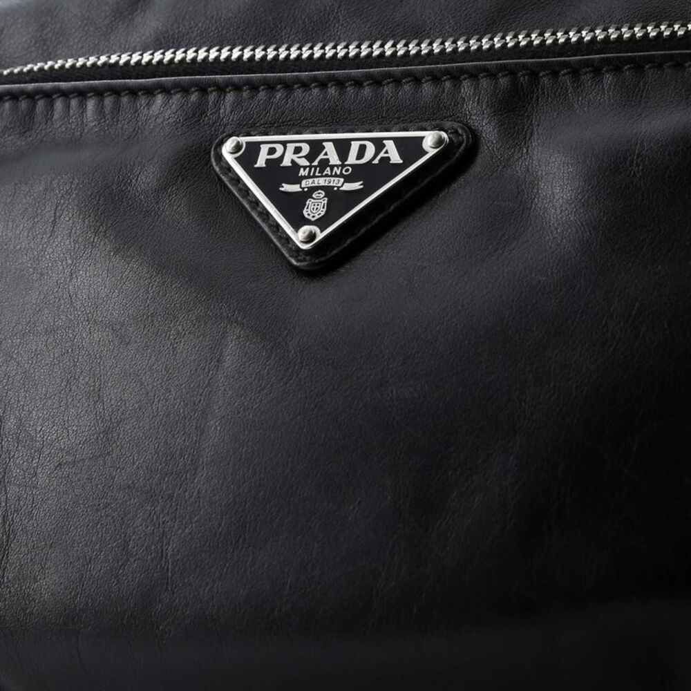 Prada Front Pocket Belt Bag Soft Calfskin Large Black - Picture 6 of 8